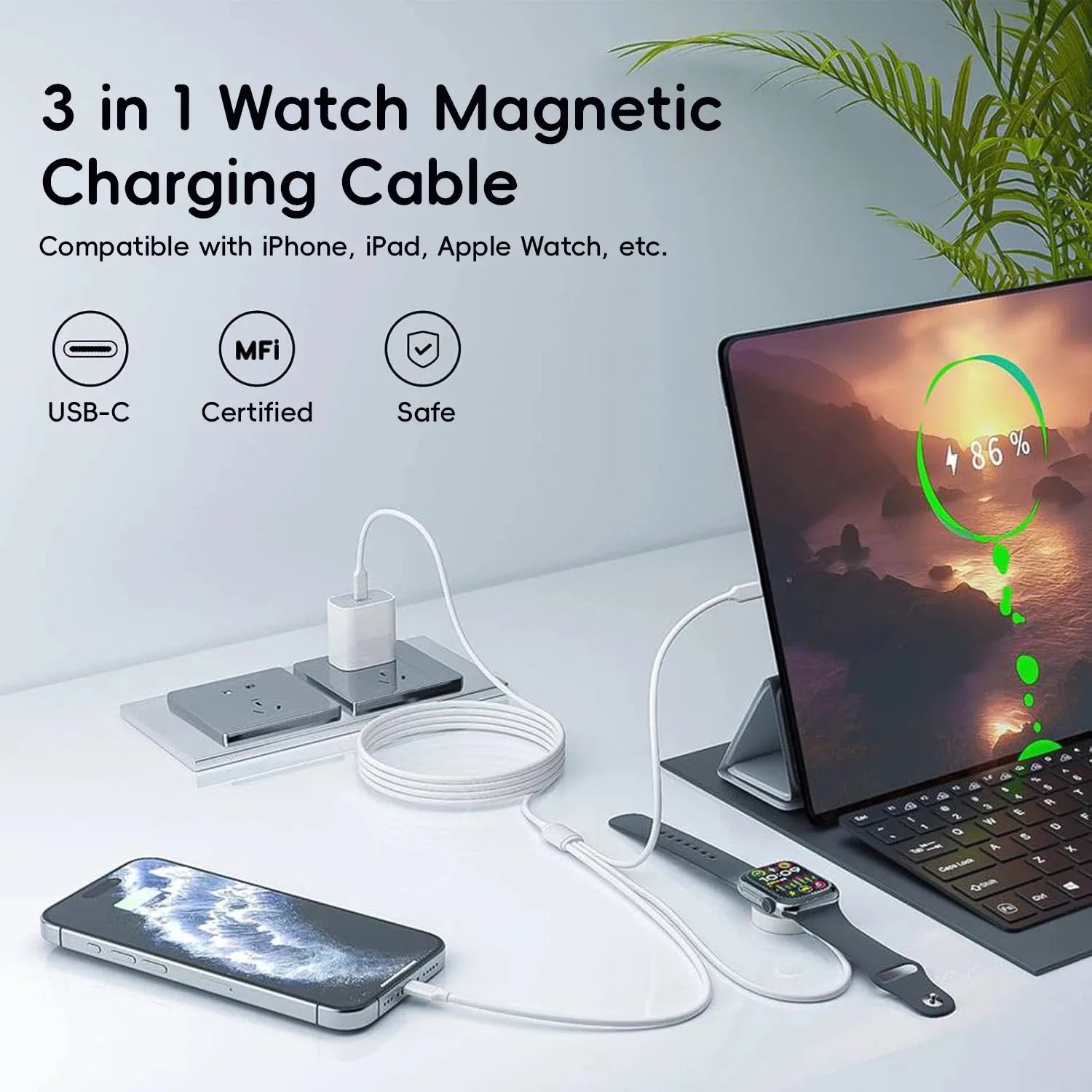 Aptus Praxis HydraCord | 3-in-1 Magnetic Charging Cable
