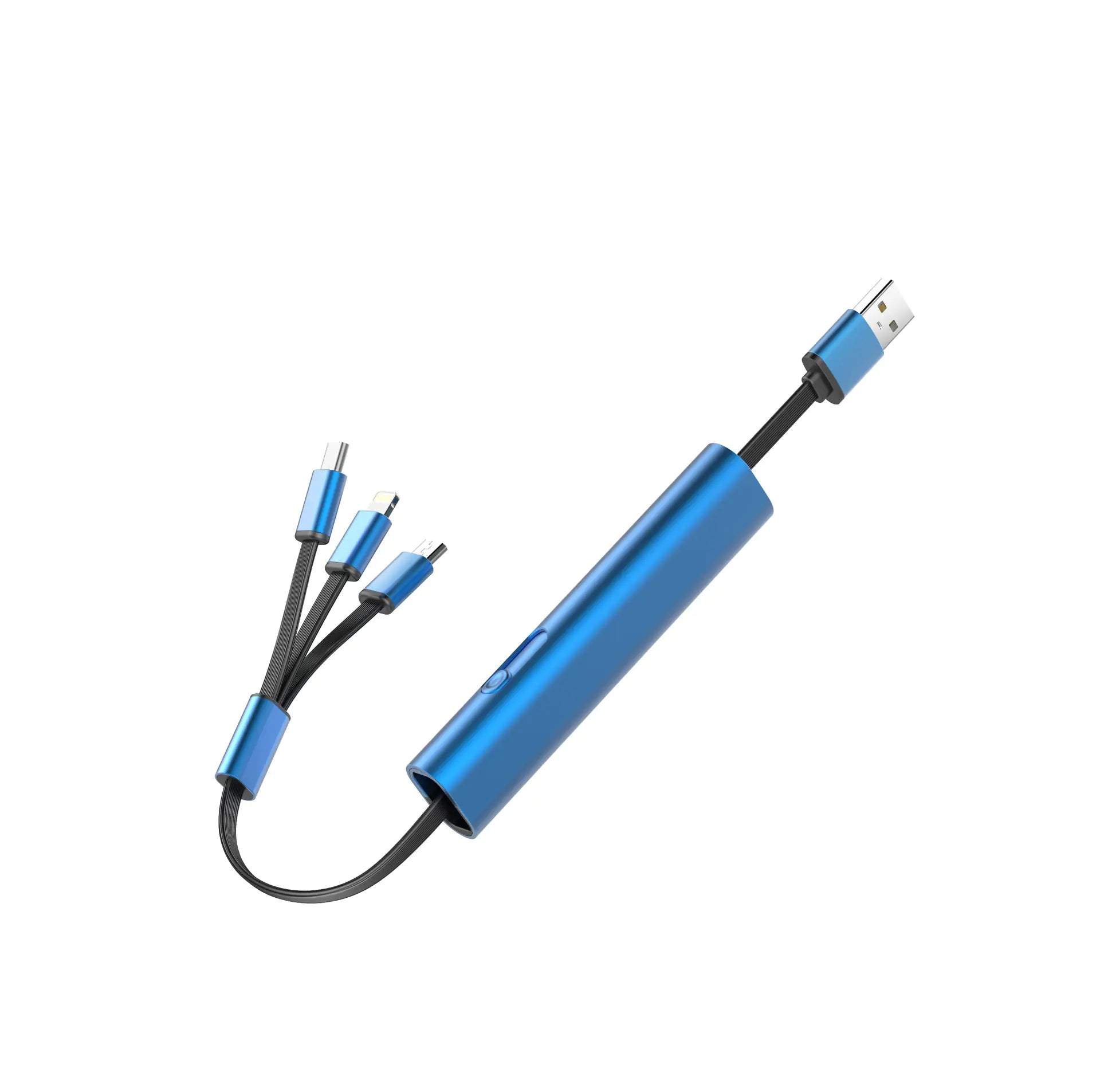 Aptus Praxis Retractable 3-in-1 Charging Cable (USB to Type-C, Lightning & Micro)