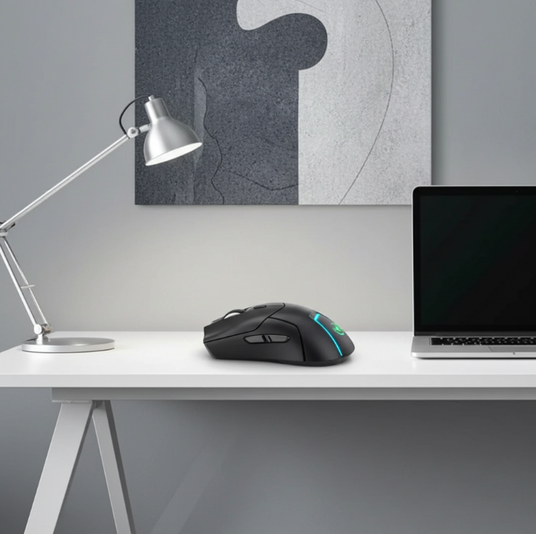 HXSJ 2.4G Wireless Gaming Mouse with Silent Clicks (4000 DPI)