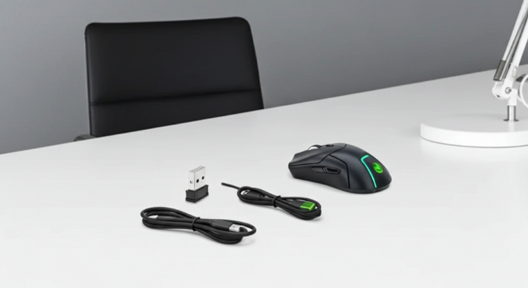HXSJ 2.4G Wireless Gaming Mouse with Silent Clicks (4000 DPI)