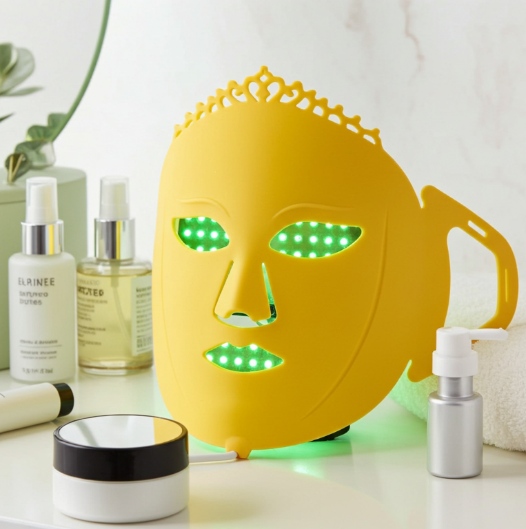 Frovab 7-Color Silicone LED Face Mask - Red & Infrared Light Therapy for Home & Travel