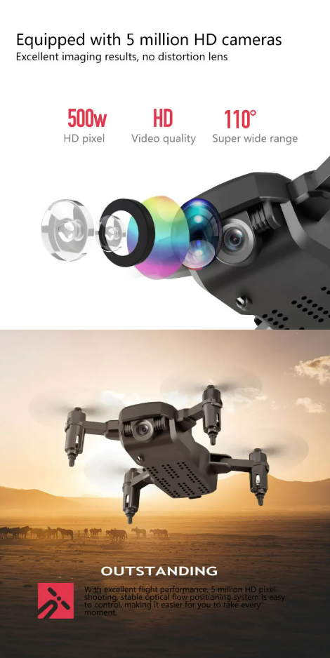 Aptus Praxis LF606 Mini Foldable 4K Drone with WiFi FPV