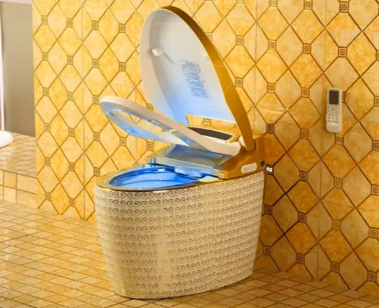 Household, gold, smart toilet, automatic flip, integrated, no water pressure limit, color, toilet