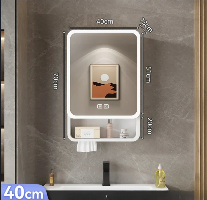 Aluminum, Alloy Arc, Smart, Bathroom, Mirror, Cabinet, Wall Mounted Storage, Locker, LED, Light, Bathroom, Furniture, Muebles, Para Baño FYBC