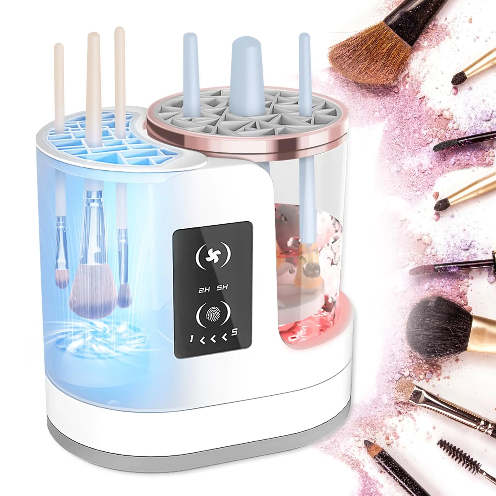 LARDERGO Electric Makeup Brush Cleaner & Dryer: Flawless & Fas