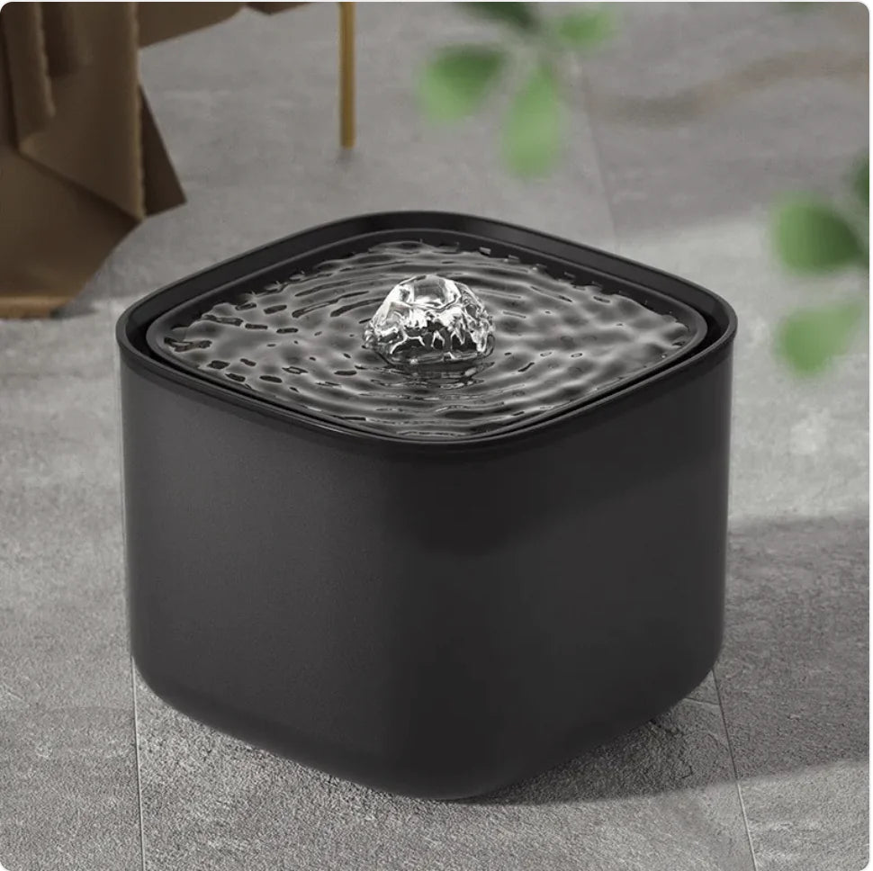 Pet Smart Water Dispenser 3L - Plug-in Cat Feeder with Anti-Dry Burn Protection Gray Upgraded Anti Dry Burning