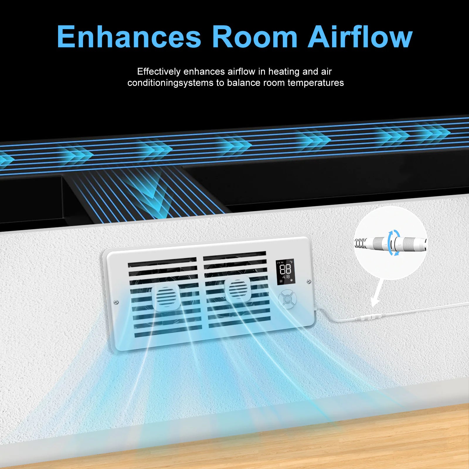 Aptus Praxis Smart Silent Booster Fan with Aromatherapy & Remote Control