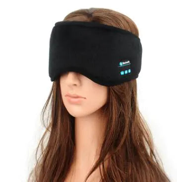 Bluetooth Sleep Headphones Face Mask Head Band Black