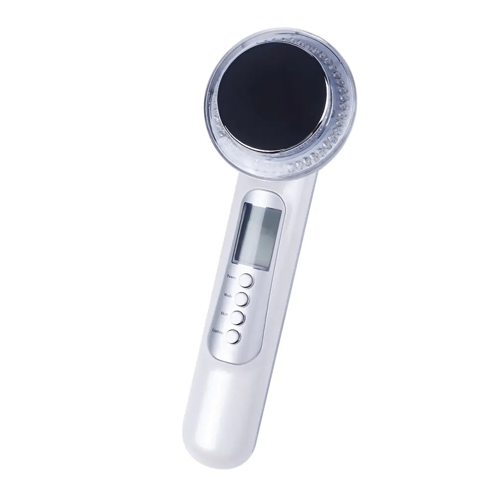 Ultrasound Ion Facial Device with LED Light Therapy White UK