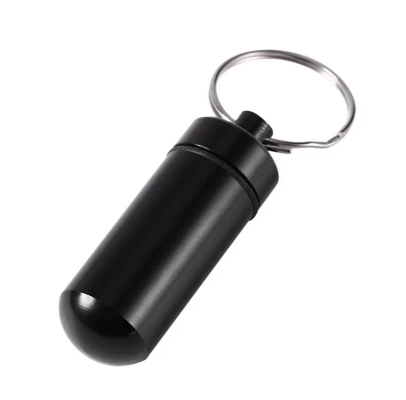 Outdoor Mini Waterproof Pill Bottle Keychain Holder