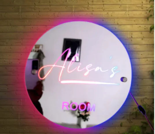LED Glow Mirror Circular USB 35CM