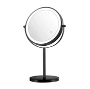LED Makeup Magnifying Mirror Black USB Threecolor charging