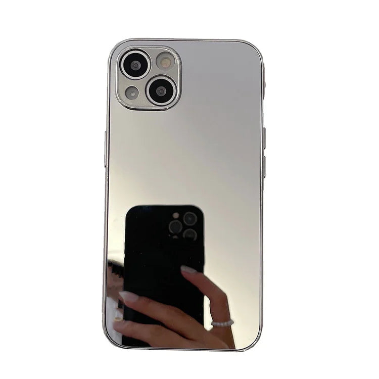 Electroplated Mirror Phone Case Silver Iphone13