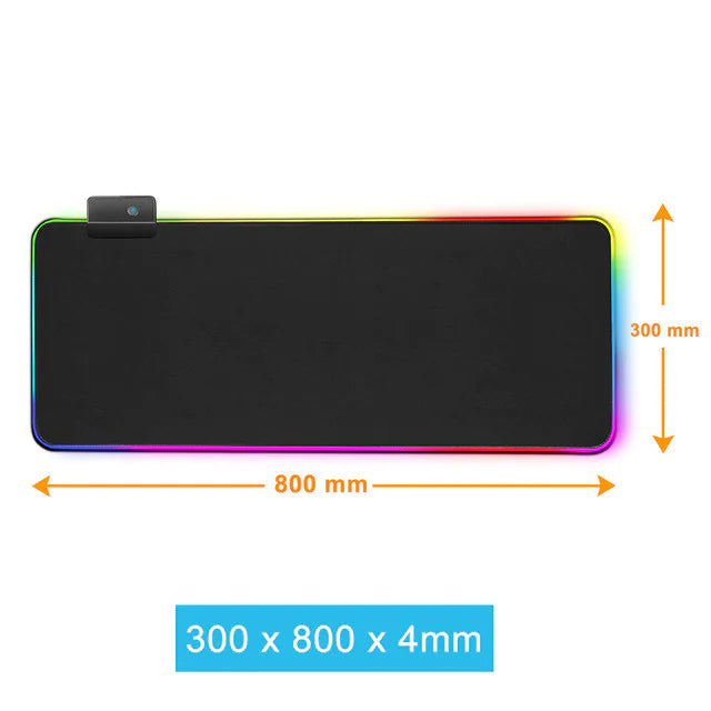 Luminous RGB Mouse Pad - Symphony LED Gaming Rubber Desk Mat