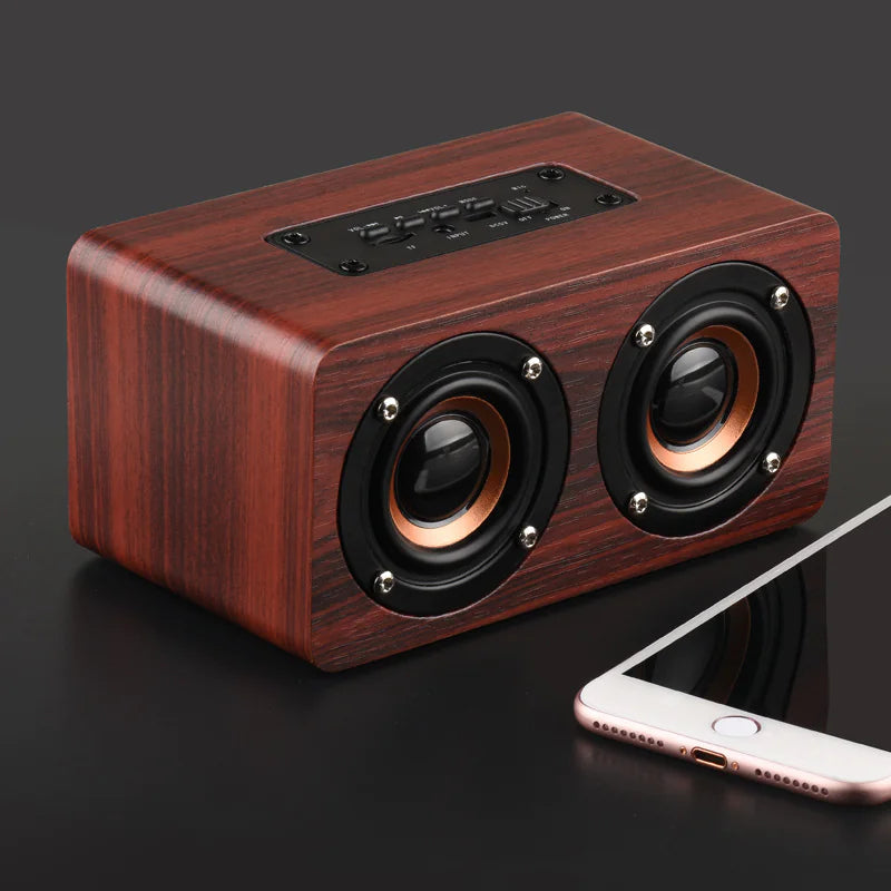 Wood Grain Wireless Bluetooth Speaker Redwood grain
