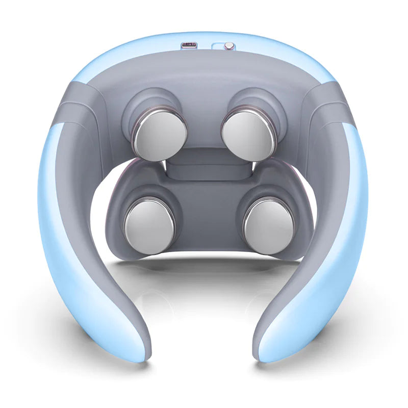 Multifunctional cervical massager Blue Four Heads