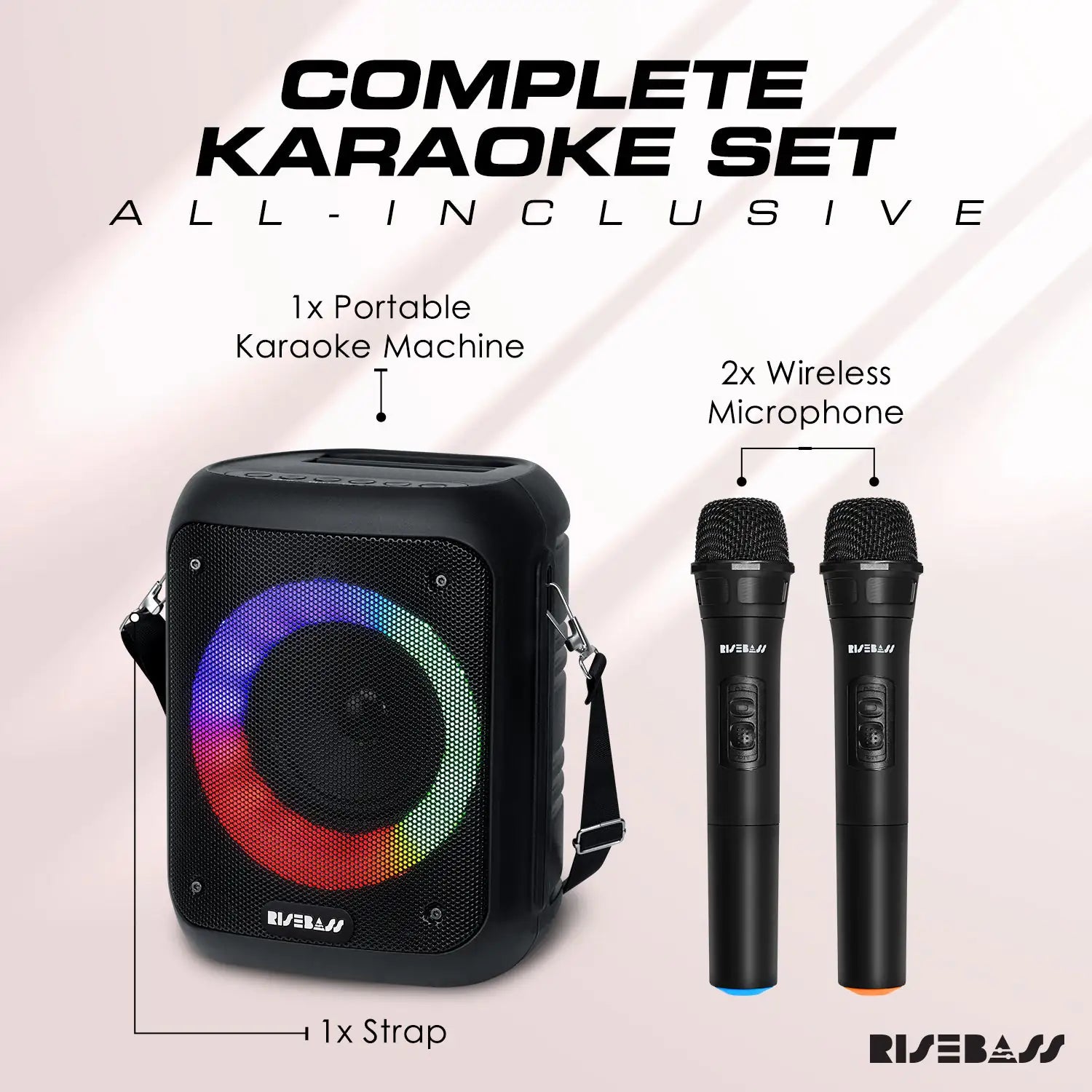 Risebass Portable Karaoke Machine: Your Party-Ready Performer