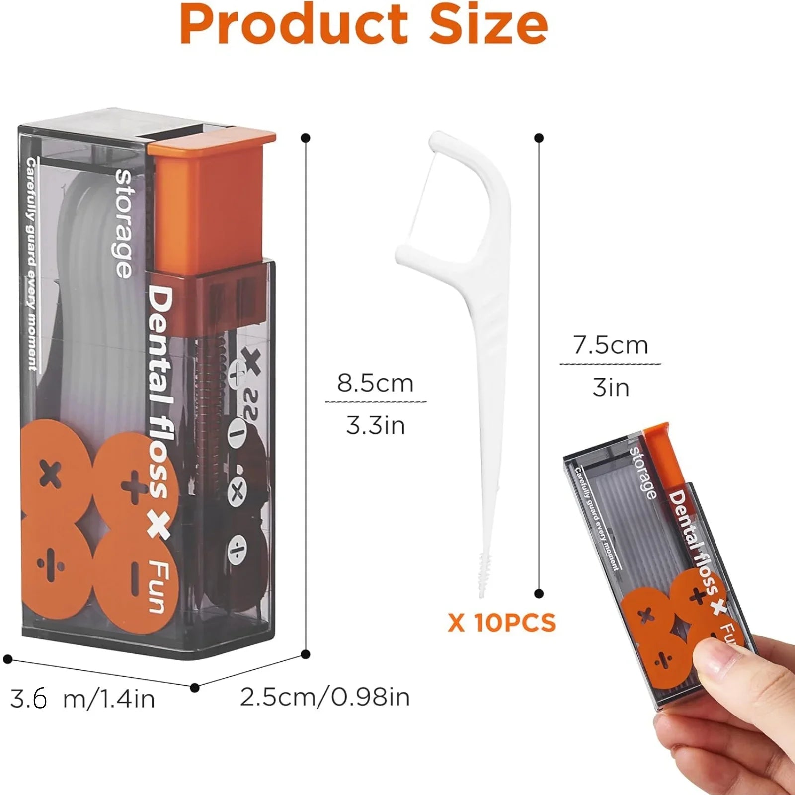 Auto-Floss Pro One-Touch Floss Storage Box Smart Pop-Up Dental Floss Holder with 10 Pre-loaded Refills Portable Oral Care Kit
