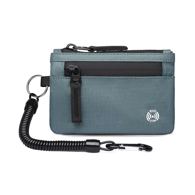 Rfid Credit Card Holder Men's Short Wallet Zipper Coin Bag X-pac Mini Travel Wallet Male Tactical Purse Coin Purse