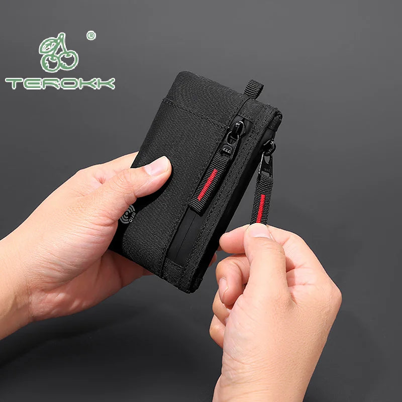 Rfid Credit Card Holder Men's Short Wallet Zipper Coin Bag X-pac Mini Travel Wallet Male Tactical Purse Coin Purse