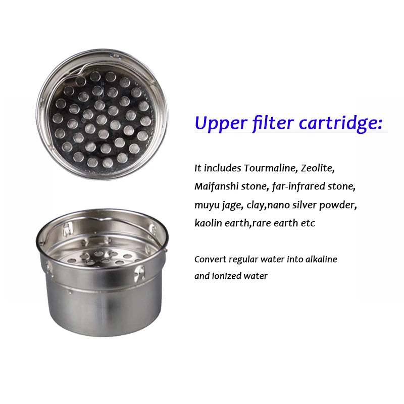 pH 9.5 Mineral Energy Nano Flask Hydrogen Alkaline Water Bottle Portable Water Ionizer drink Cup Stainless water filters bottle