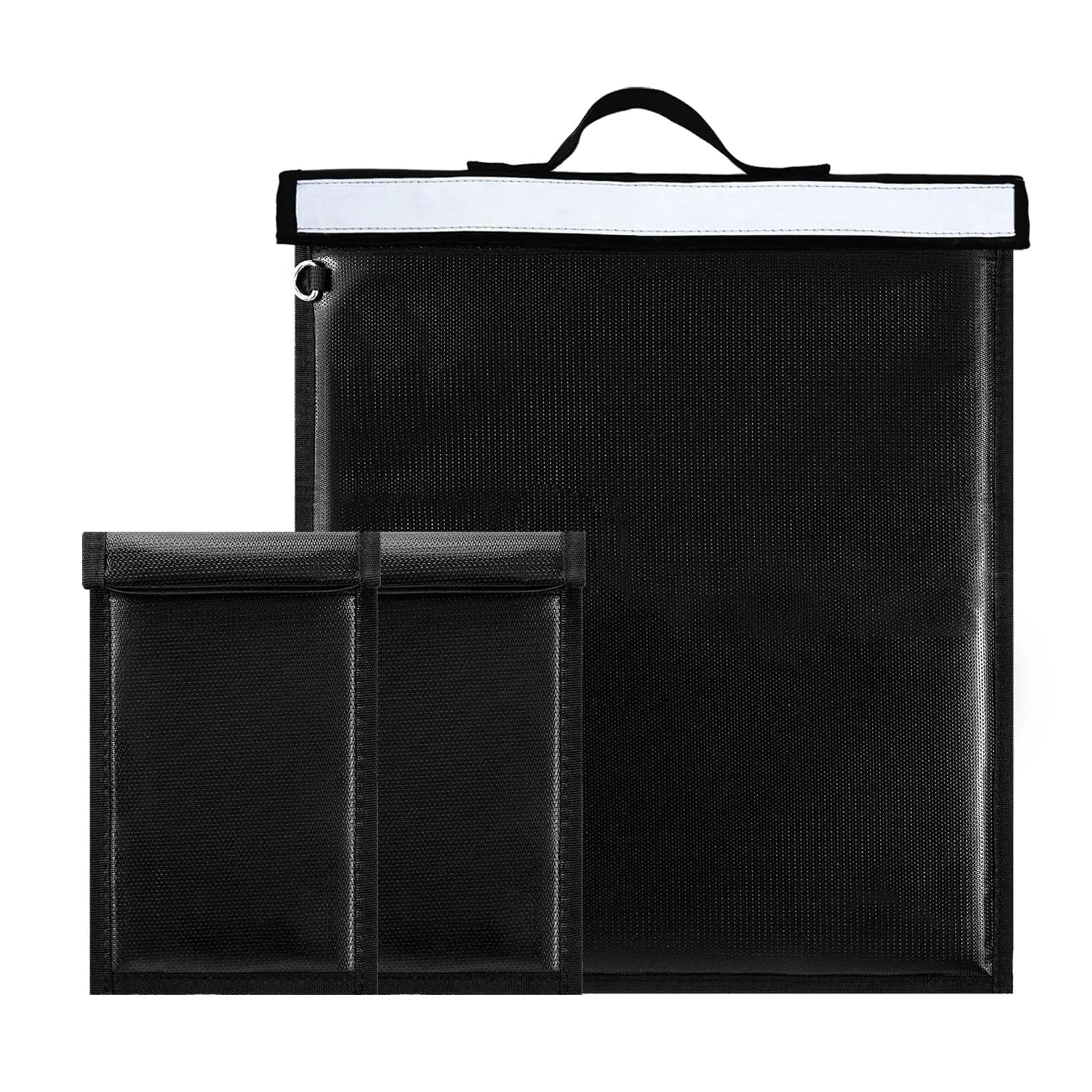 3Pcs Faraday Bags - Extra Large Faraday Cage with Handle + 2 Faraday Bags for Phones Anti-theft Faraday Key Fob Protector Waterproof & Fireproof Faraday Pouch RFID Signal Blocker Faraday Bag 2200℉