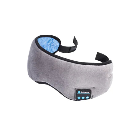 Bluetooth Sleep Headphones Face Mask Head Band Gray