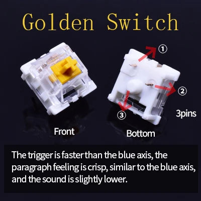 Computer & Peripherals 90pcs Clicky Golden
