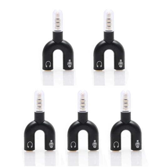 3.5mm U-Shaped Headphone Splitter Adapter