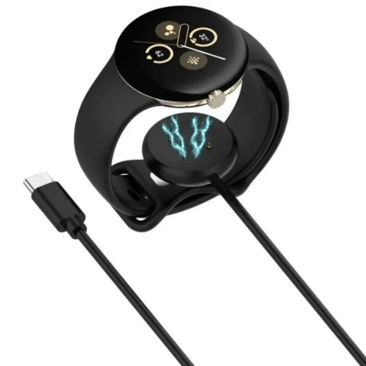 Pixel Watch 3 Charger for Google Pixel Watch 2 USB C Charging Cable Type-C 1m 3.3 FT Black/White Cord Magnetic