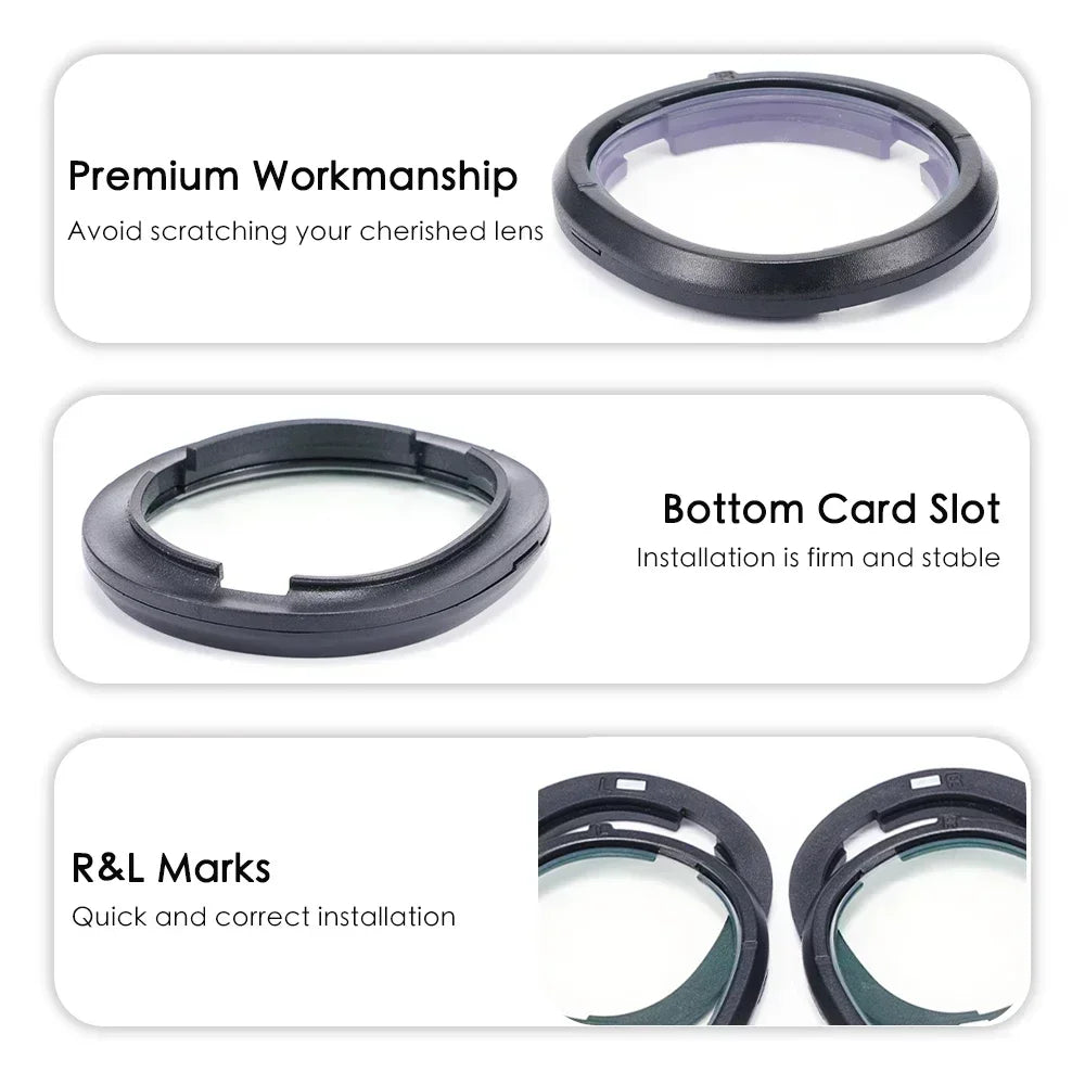 Quest 3 Lens Myopia Anti-Blue Anti-Glare Glasses Magnetic Eyeglass Frame VR Prescription Lenses For Meta Quest 3 Accessories