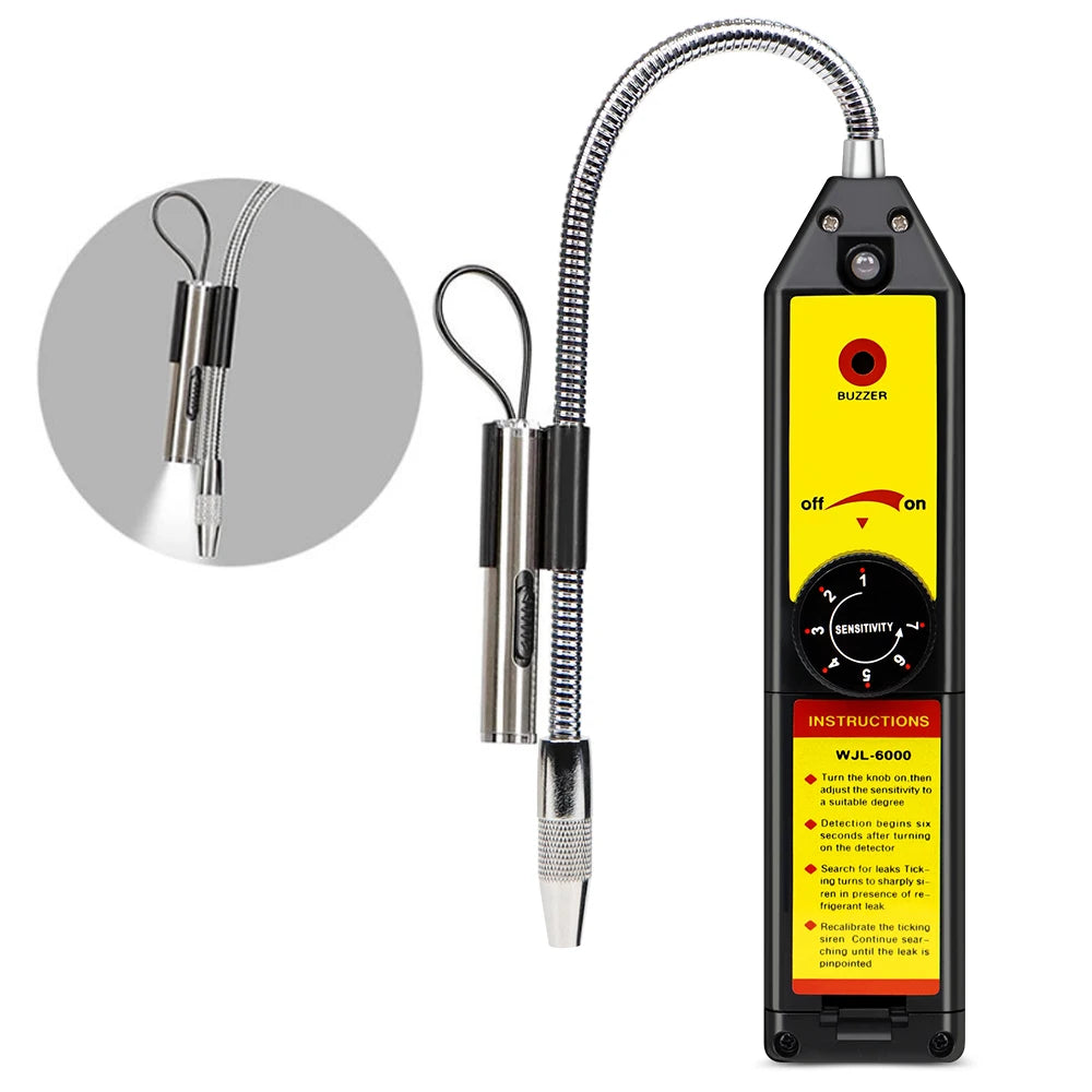Halogen Leak Detector Freon Gas Analyzer CFC HFC HVAC Halogen Refrigerant Gas Detector Air Conditioning Tester R22 R410A R134A