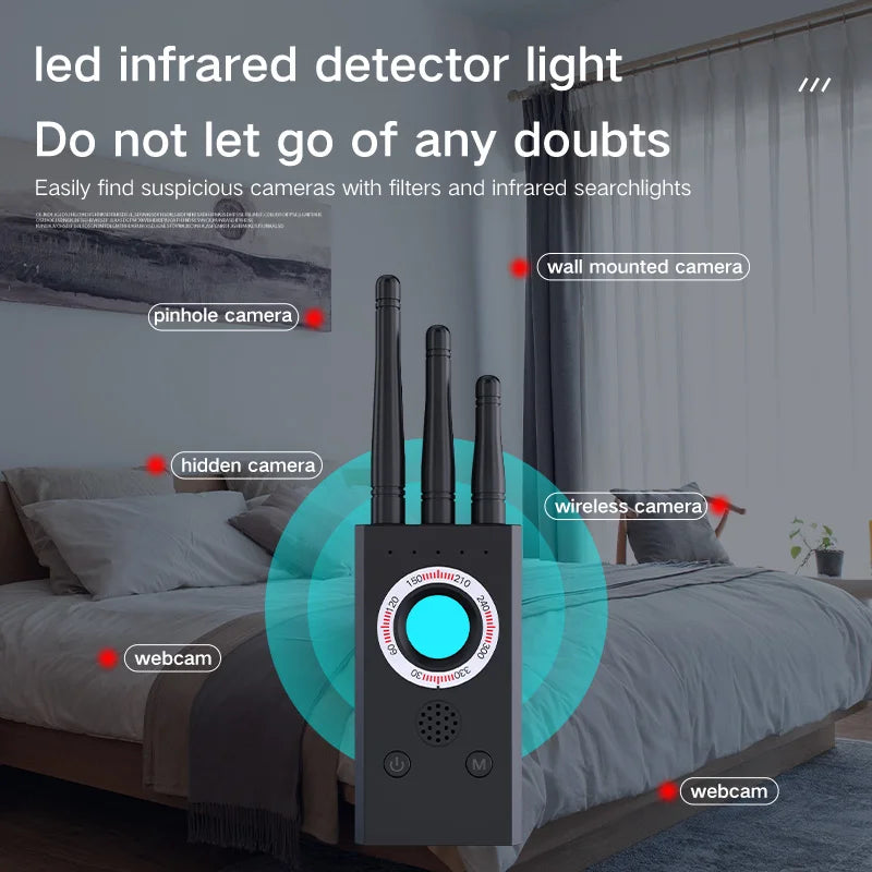T16, signal, detector, anti-camera, anti-eavesdrop, ping GPS, scanning, detector, anti-positioning, tracking, camera, detector,