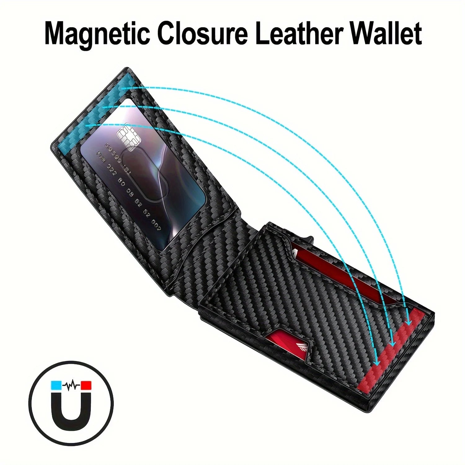 E-Z Wallet - Stylish RFID-Blocking Pop-Up Card Holder for Men, Secure Design,Black, Business Style, Fast Access Wallet