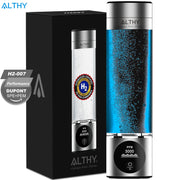 ALTHY, Performance Hydrogen Water Generator, Bottle, DuPont, SPE+PEM, Dual, Chamber + PPB&Time&Battery, Display, + H2 Inhalation, Device