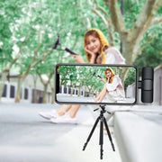 Mini Wireless Lavalier Microphone Windproof Wool Replaceable Lavalier Microphone for iPhone YouTube Vlog Audio Recording