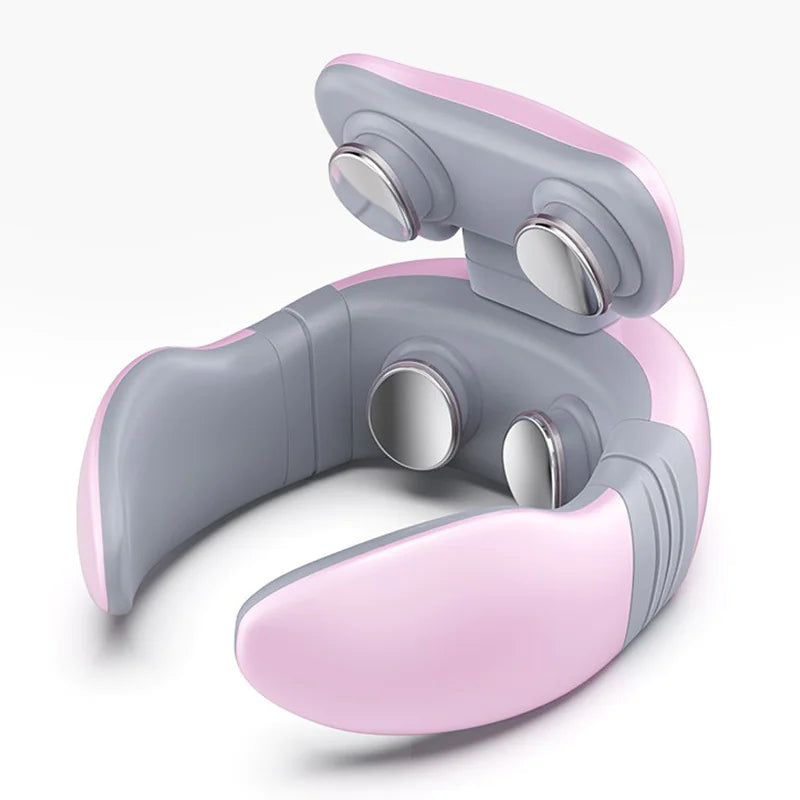 Multifunctional cervical massager Pink Four Heads