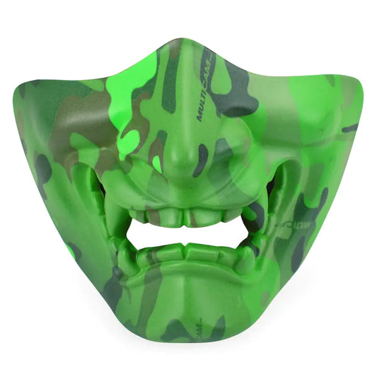 Halloween Glow Tactical Mask with Scary Face Design Camouflage
