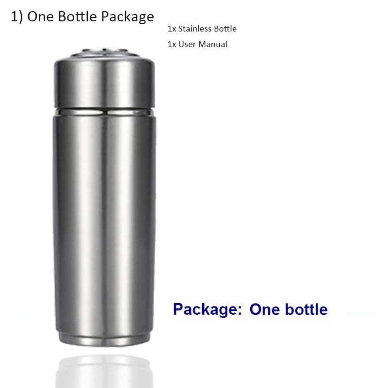 pH 9.5 Mineral Energy Nano Flask Hydrogen Alkaline Water Bottle Portable Water Ionizer drink Cup Stainless water filters bottle 1 bottle