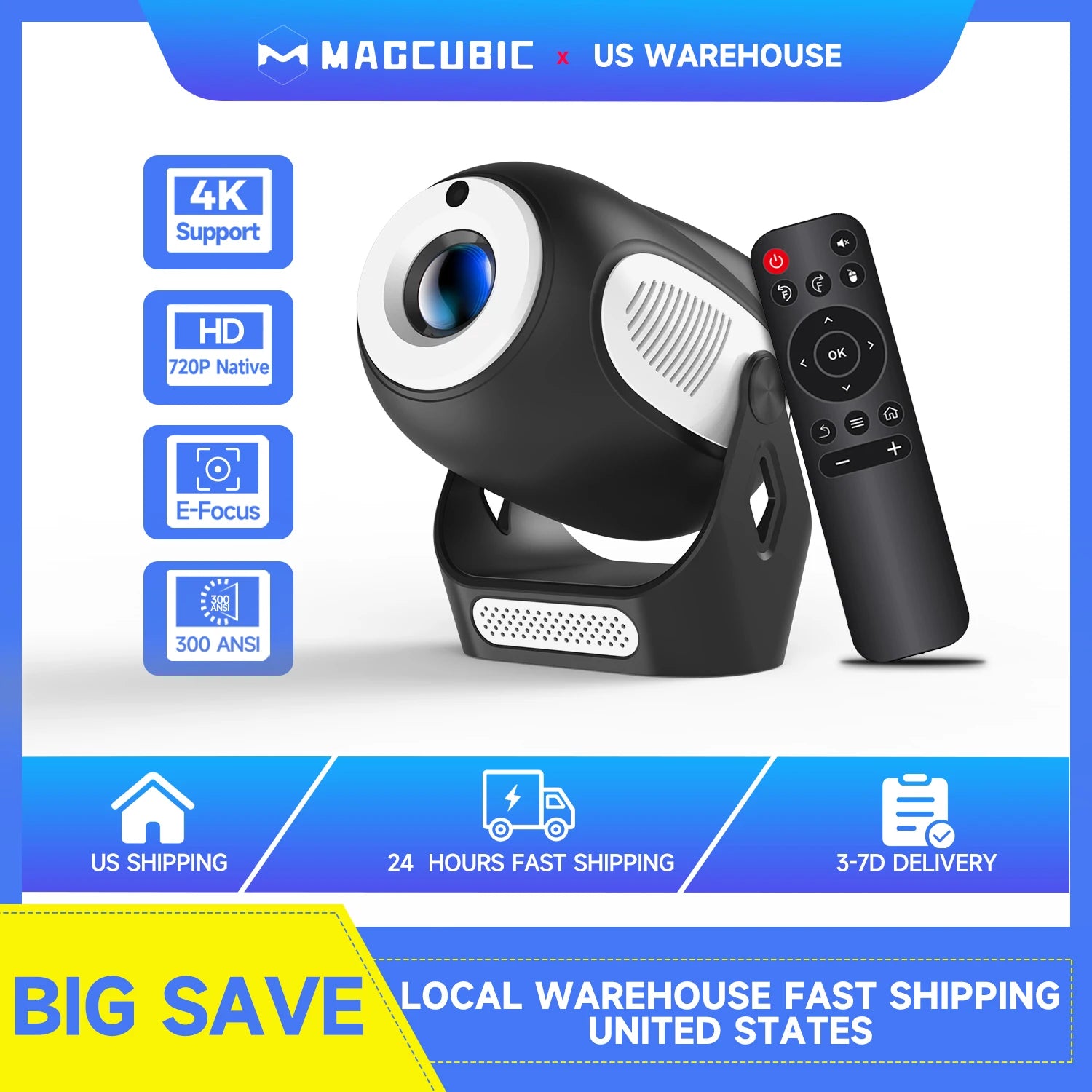 Magcubic HY300 X 4K 720P Android 11 Projector