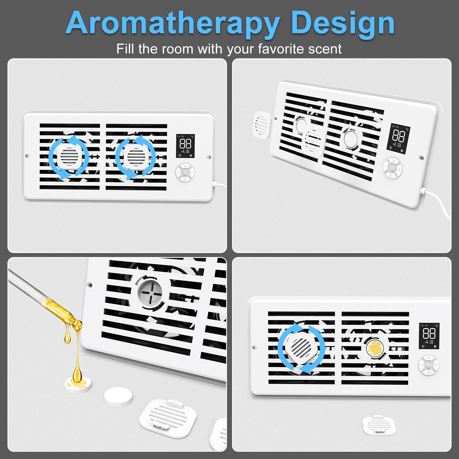 Aptus Praxis Smart Silent Booster Fan with Aromatherapy & Remote Control
