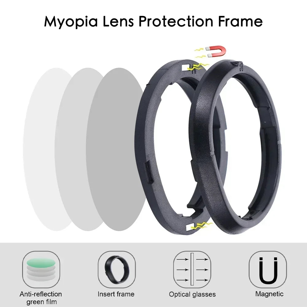 Quest 3 Lens Myopia Anti-Blue Anti-Glare Glasses Magnetic Eyeglass Frame VR Prescription Lenses For Meta Quest 3 Accessories