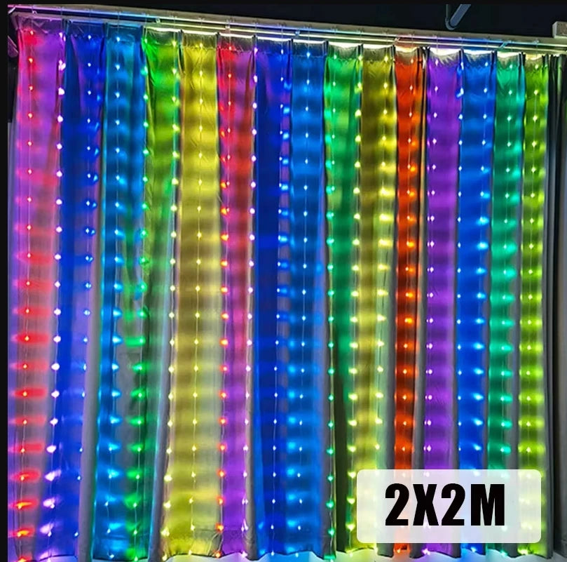 Smart LED RGB Curtain String Lights