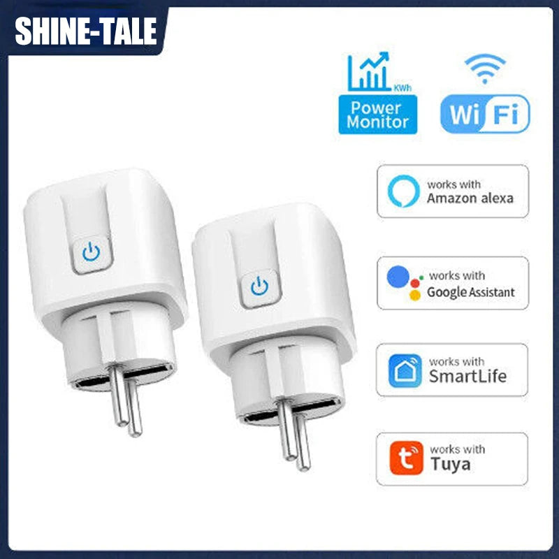 EU WiFi Smart Plug 16A/20A Power Monitor Socket Remote APP Control Smart Life Timer Switch Support Google Home Alexa Assistant