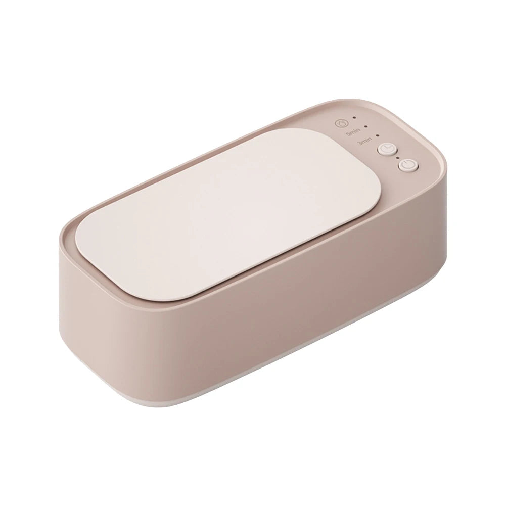 Portable Ultrasonic Cleaning Machine 45KHZ High Frequency Vibration Cleaner 360° Timing Washing for Jewelry/Eyeglass/Makeup Tool