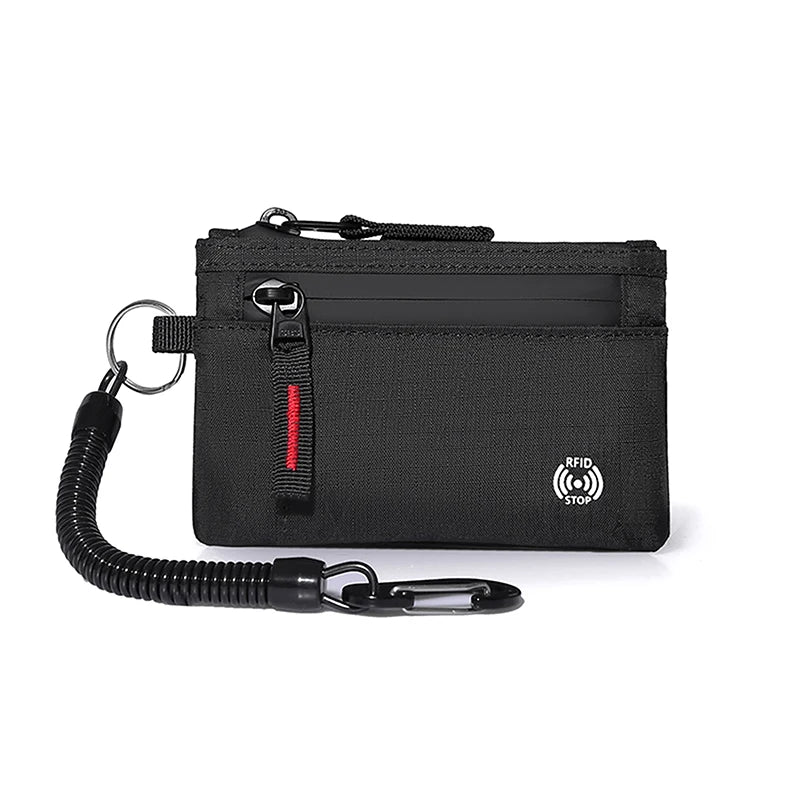 Rfid Credit Card Holder Men's Short Wallet Zipper Coin Bag X-pac Mini Travel Wallet Male Tactical Purse Coin Purse