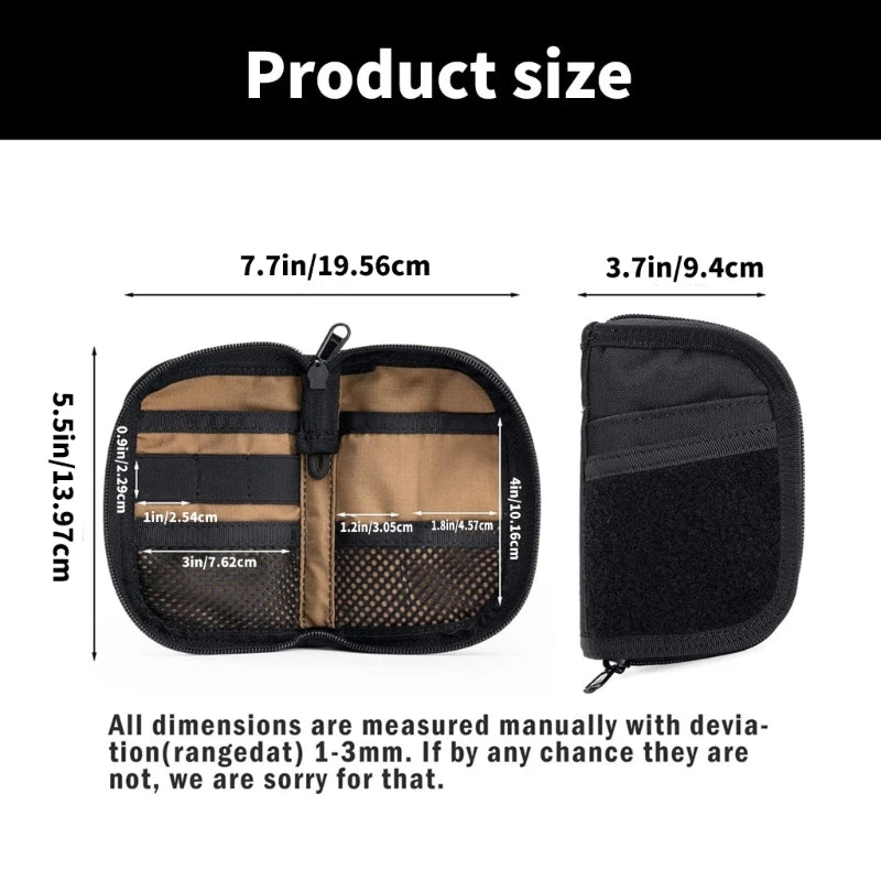 1PC Practical Nylon Carry All Wallet with Integrated Tool Storage for Travel Accessibility Secure Tool and Card Organization
