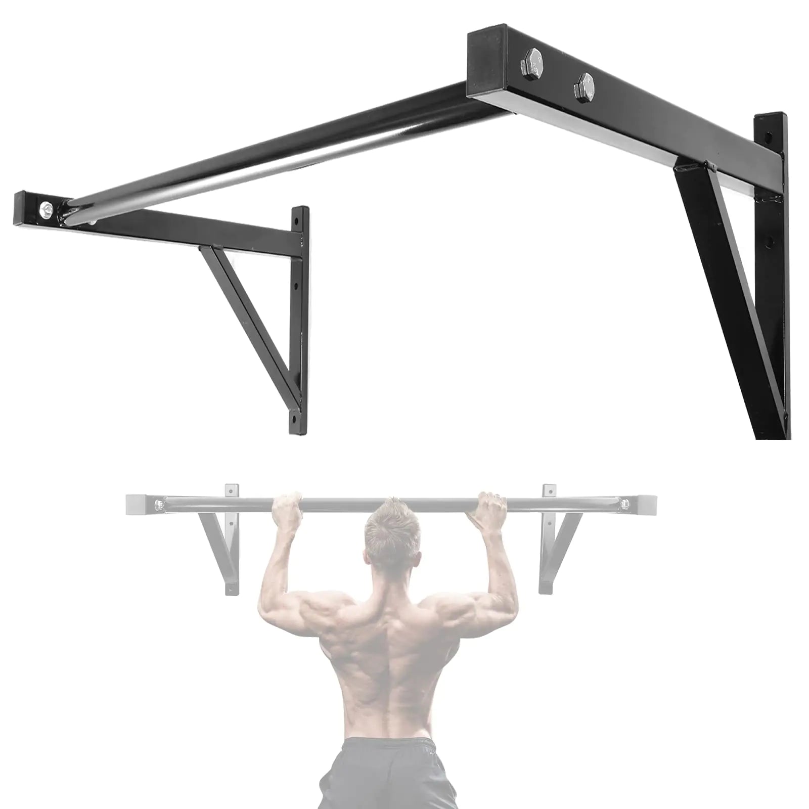 IRONWALLS Heavy-Duty Wall Mounted Spinal Decompression & Pull-Up Bar