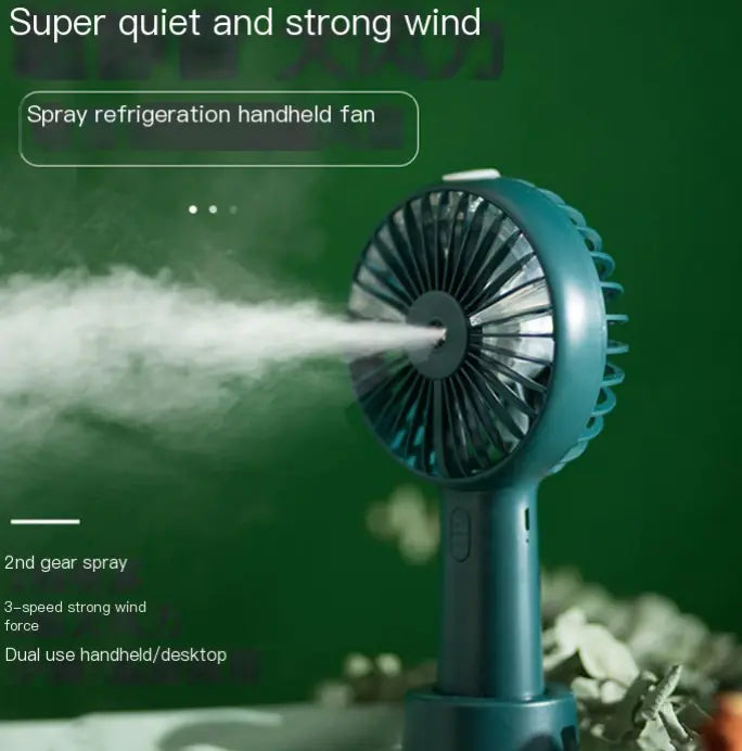 Portable USB Handheld Mist Cooling Fan and Humidifier