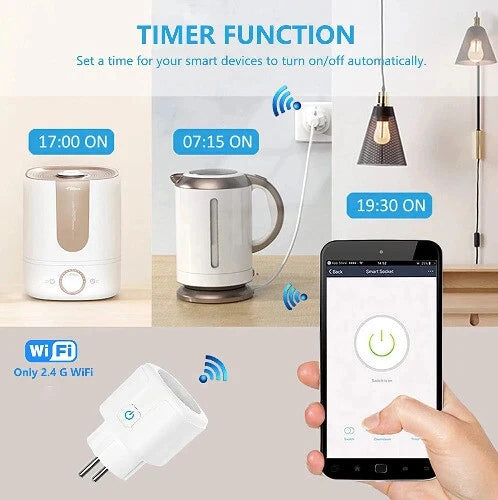 EU WiFi Smart Plug 16A/20A Power Monitor Socket Remote APP Control Smart Life Timer Switch Support Google Home Alexa Assistant
